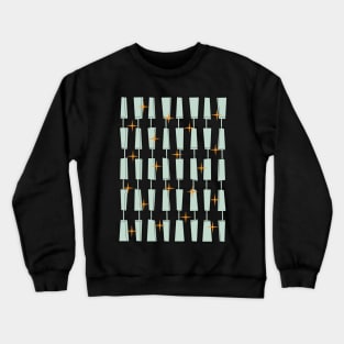 MCM Atomic Blocks Teal, Aqua Crewneck Sweatshirt